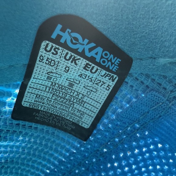 Hoka One One Mach X 2 Men's Size 9.5D 1155119-SYWR Blue Running Sneaker Shoe - Picture 13 of 13